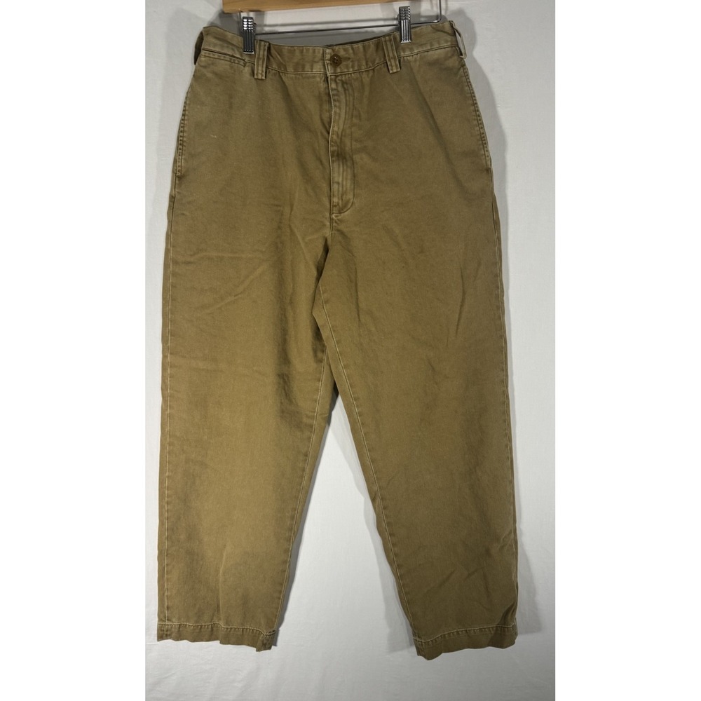 Abercrombie Fitch Reliable Outdoor Goods Dark Tan VTG 90s Y2K 32 Long Preppy